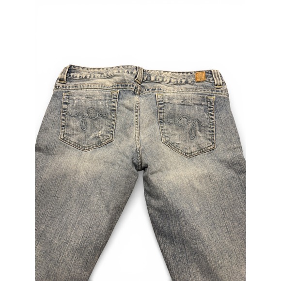 VTG Guess Daredevil Bootcut Jeans Womens 30 Distressed Low Rise Denim Pants Y2K - Picture 14 of 15